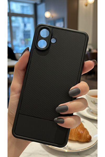 Hatreds Samsung Galaxy A07 İçin Uyumlu Premium Karbon Fiber Desenli Darbe Emi...