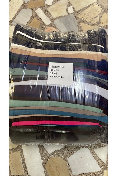 EGE DESIGN Viscose Lyc Combed Cotton Package 25 kg Mixed Colors Pieces between 1.30/1.70