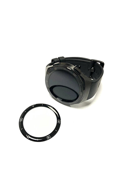 Kılıfist واقي شاشة لساعة هواوي واتش جي تي 2 إي 46 ملم من مادة كيه إل إف إس بي إم إم إيه - أسود