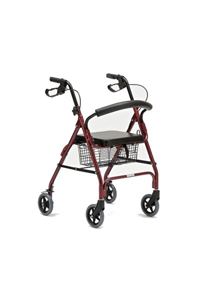 Intellisense Walker with 4 wheels, brake, seat and basket