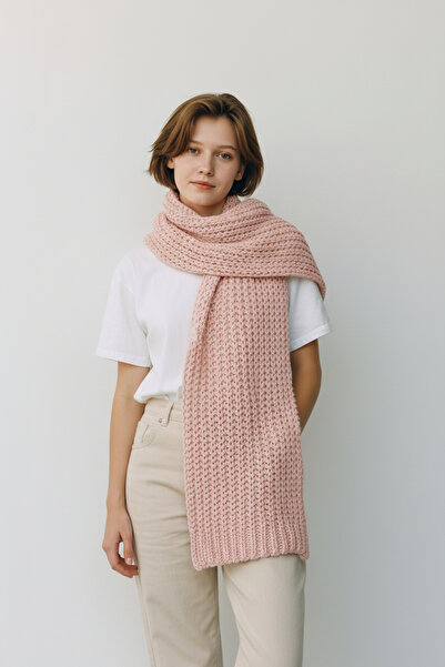 Molly Nelly Kadın Triko Örgü Şal Atkı