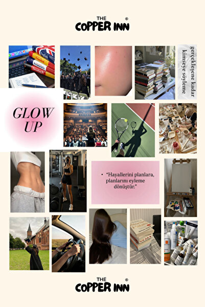 The Copper Inn 18 Adet Vision Board Glow Up Kişisel Gelişim Manifest Sticker ...