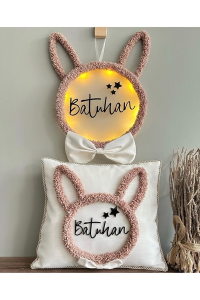 Tasarım Işıklı Bebek kapı süsü takı yastığı set