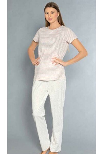 BAŞAKSU COLLECİTON Başaksu Cotton Sports Pajama Set 2339