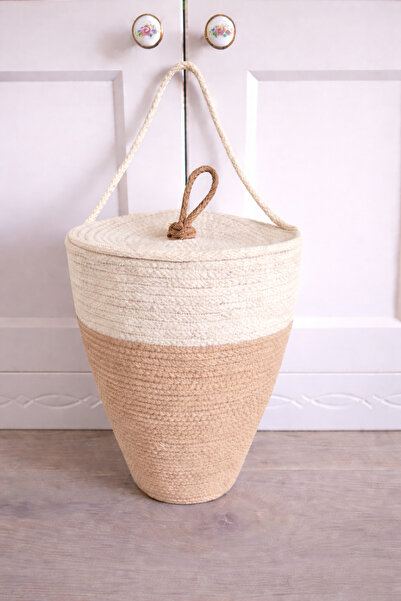 ÖRGÜM Suport pentru pungi Coș organizator decorativ cu capac 30x20 cm