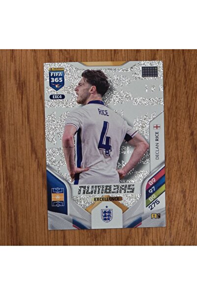 Panini 2026 Declan Rice Excellence Numbers Oyun Kartı EXC4