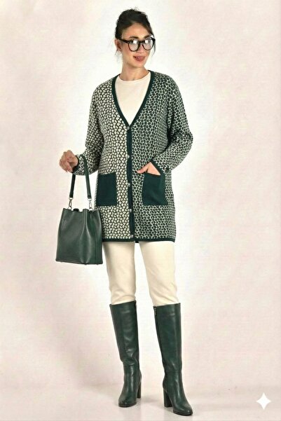 onno style woman Classic Leopard Print Knitwear Jacket