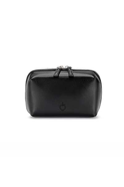 Alot ألوت - حقيبة يد الجلدية بسعة 1 لتر مقسمه من الداخل مع مسكه جانبية - اسود