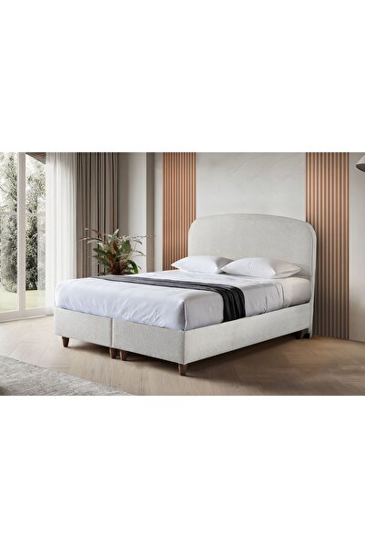 Vivense LUNA NİTA BAZA VE BAŞLIK SETİ, KREM, 160X200