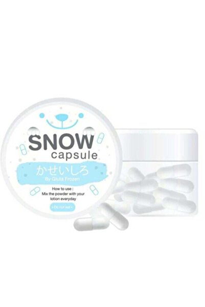 Snow كبسولات 30 كبسولة - مسحوق تفتيح البشرة يُخلط مع اللوشن للحصول على بشرة أ...
