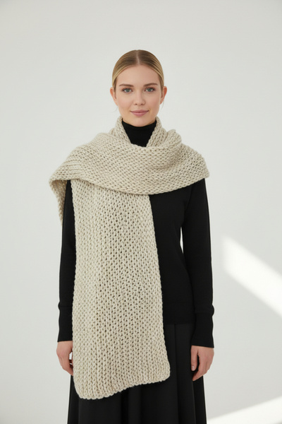 Molly Nelly Kadın Triko Örgü Şal Atkı