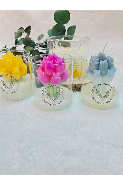 Defne Dekoratif çiçek mum