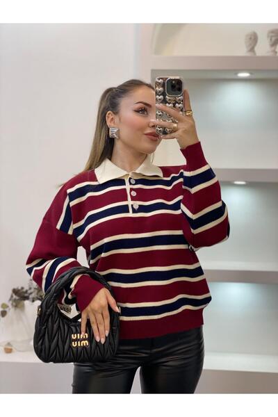 GÜLSEVEN Striped Knitwear Kzak