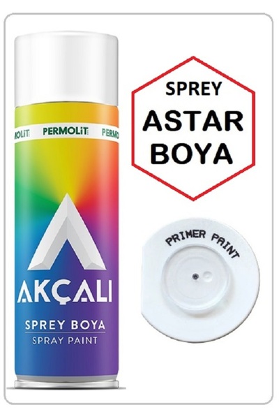 Akçalı SPREY ASTAR BOYA PRIMER PAINT (1000) 400 ml
