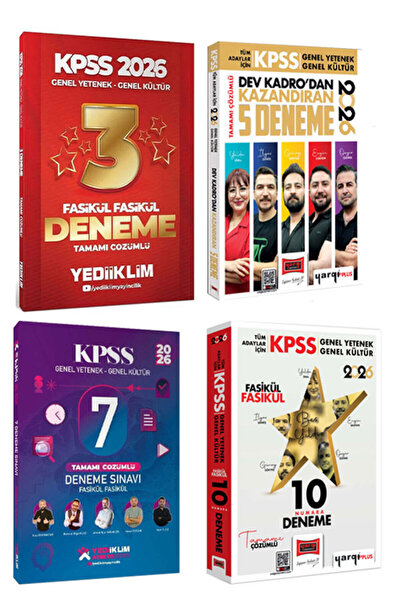 Yargı Yayınları 2026 KPSS Genel Yetenek Genel Kültür Tamamı Çözümlü 3-5-7-10 ...