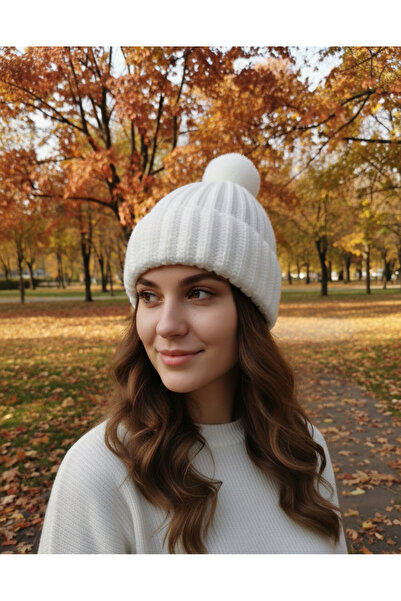 My Scialle El Örgüsü Bere Krem Renk