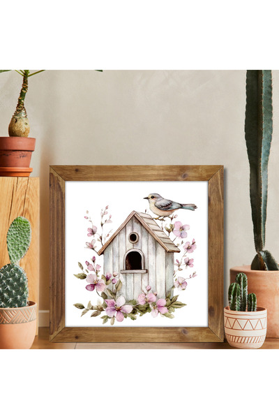 Tuba Decor Tablou pătrat cu rama din lemn