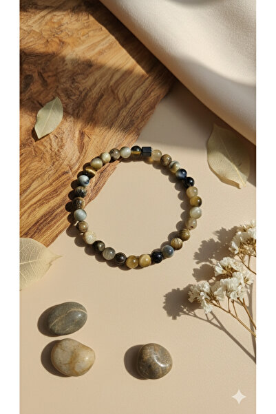 AURA Yellow Tiger Eye Natural Stone Bracelet 6mm