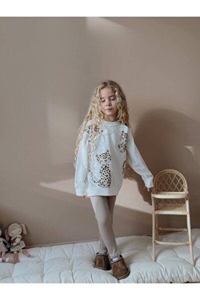 MİLAYS LİFE HOME COLLECTİON Girl's 3-Thread 100% Cotton Thick Combed Cotton C...