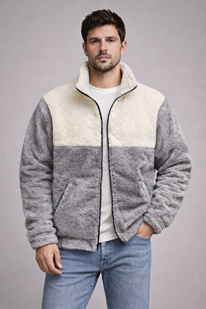 THANBUTİK Segmented Plush Fleece Jacket