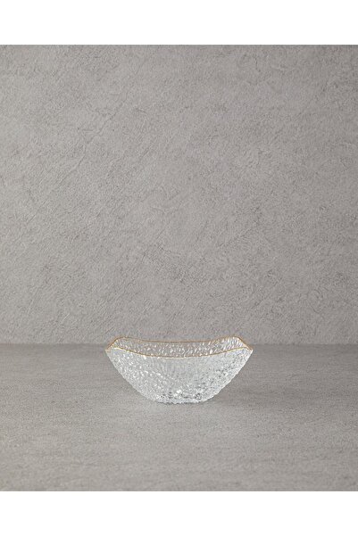 English Home Yellow Giselle Glass Salad Bowl 25 cm Gold