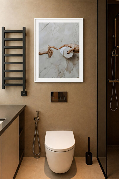 Koi Art Design Beyaz Çerçeveli Tek Parça Modern Temalı Yüksek Kalite UV Baskl...