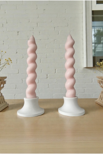 Evremly Home 4’lü Burgu Şamdan Mum Set