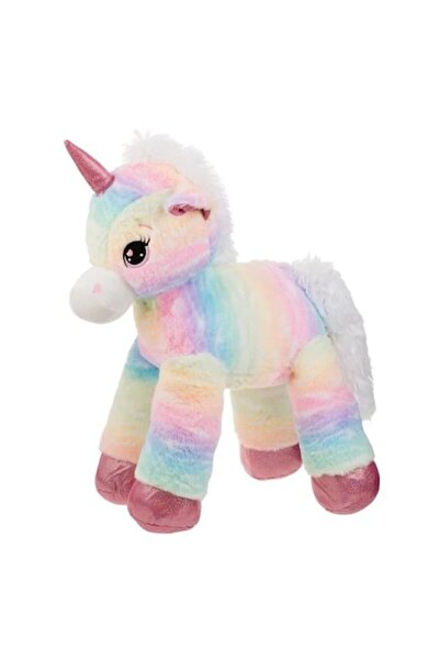 OEM Unicorn de pluș cu sclipici roz curcubeu 65 cm