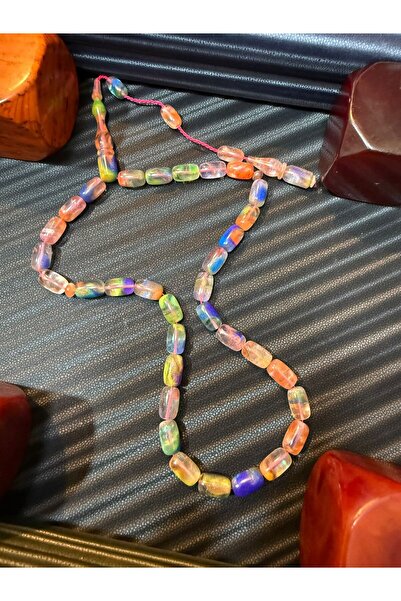 Anemore Collection سبحة من حجر العقيق الأحمر المسحوق موديل جديد