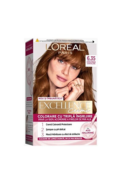 L'Oreal Paris Set of 2 x Excellence Creme Ammonia-Free Permanent Hair Dye 6.35 Chocolate Amber, 192 ml