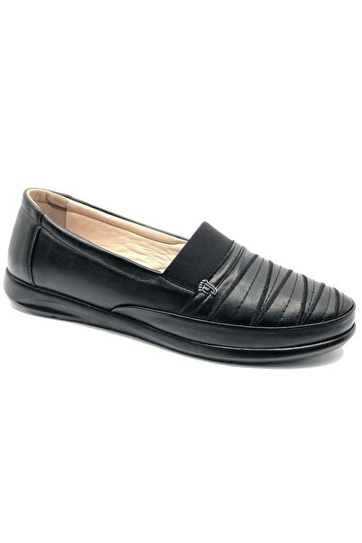 KCMN Kocamanlar 3153036 Dr. Recommended 100% Leather Inside Size 41 Mother Women's Ballet Shoes Black