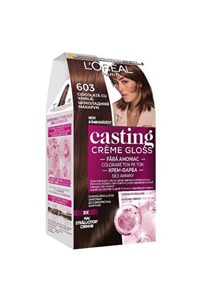 L'Oreal Paris Set 2 x Vopsea Par Semi-Permanenta fara Amoniac Casting Creme Gloss 603 Ciocolata cu Vanilie 180 ml