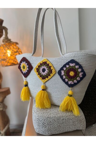 MMSGHOMEDECOR Paie geantă, lucrate manual geantă