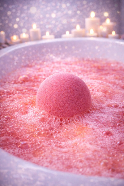 DR.RAİN كرة استحمام كبيرة الحجم بنكهة الفراولة |   متعة السبا اللذيذة والترفي...