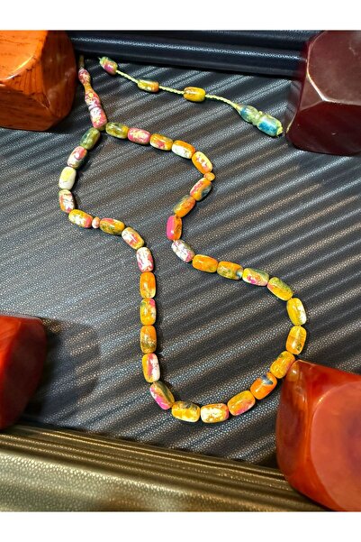 Anemore Collection سبحة من حجر العقيق الأحمر المسحوق موديل جديد