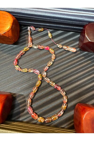 Anemore Collection سبحة من حجر العقيق الأحمر المسحوق موديل جديد