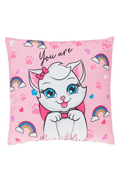 OEM Decorative Pillow Pink Cat 'You Are Beautiful' 30x30cm