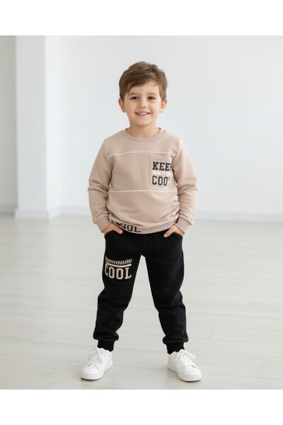 Egelite طقم رياضي مدمج للأولاد من عمر موسمي 2-3-4-5-6 سنوات، سويت شيرت وبنطلو...