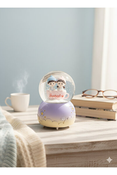 GenelTedarik AYYESA HOME BÜYÜK 16 CM Müzikli ve Renkli Işıklı Kız Erkek Kar K...