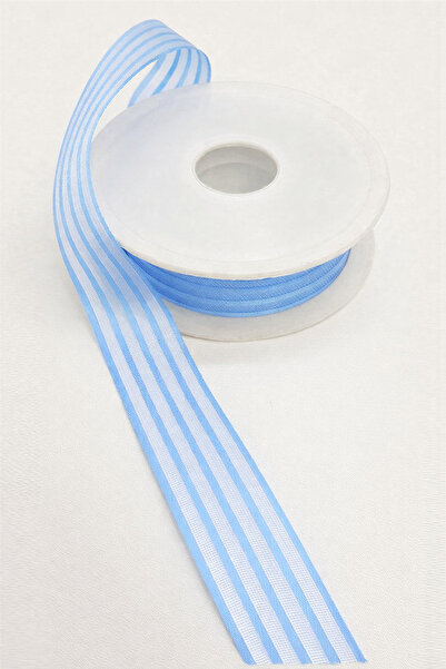 Massaltay شريط هيلتون 2 متر - شريط أورجانزا مخطط - إكسسوار لتزيين حفلات الزفا...