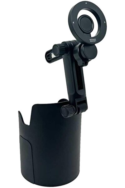 Generic حامل هاتف جديد ثابت وقابل للتعديل بقاعدة ABS، مزود بمغناطيس شفط، مناسب للسيارة.