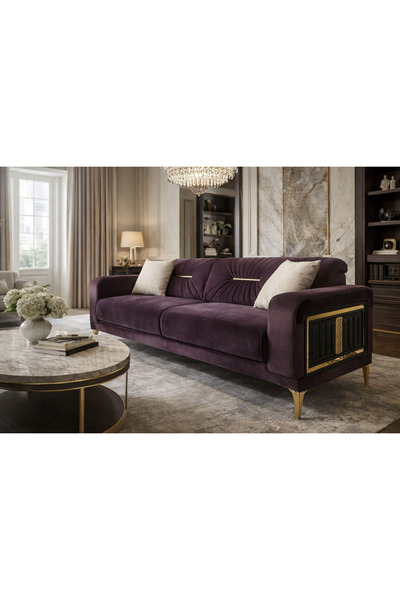 Carmen Mobilya Anka Metal Ayaklı Koltuk Üçlüsü