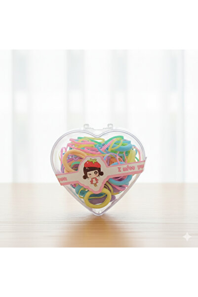 Renkli kids Σετ αγκράφες για κορίτσια με μοντέλο καρδιάς σε κουτί