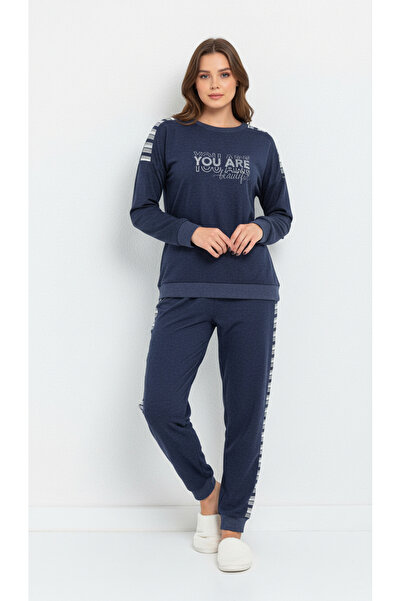 BERAUNDERWEAR Women's Pajama Set Bottom-Upper Set Loose Pajama Set