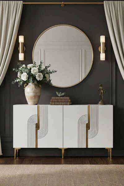 YUMEDİ DESİGN KA1516BG - DÜNYA KONSOL, TV SEHPASI, ÇOK AMAÇLI DOLAP ve KAHVE ...