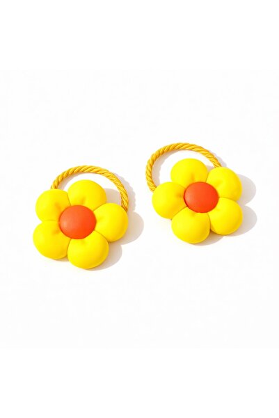 SeaBubbles Σετ 2 ελαστικών αγκράφες για κορίτσια με λουλούδια ΣΤΑΝΔΑΡΤ ΚΙΤΡΙΝΟ