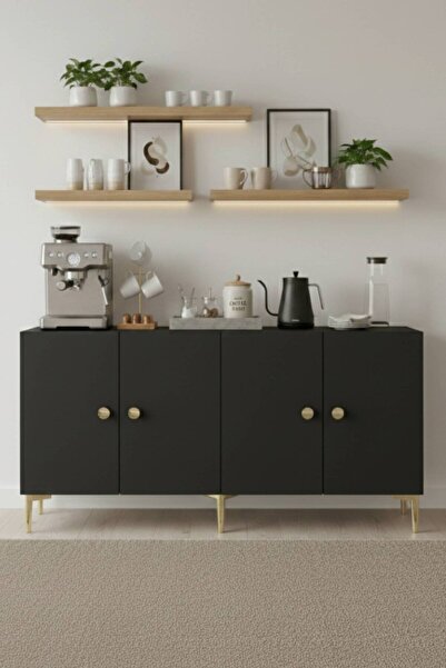 YUMEDİ DESİGN KA1517A - SQUAREL KONSOL, TV SEHPASI, ÇOK AMAÇLI DOLAP ve KAHVE...