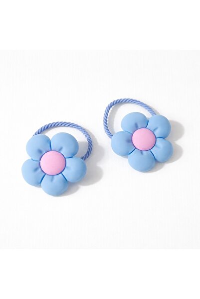 SeaBubbles Σετ 2 ελαστικών αγκράφες για κορίτσια με λουλούδια ΣΤΑΝΔΑΡΤ ΜΠΛΕ