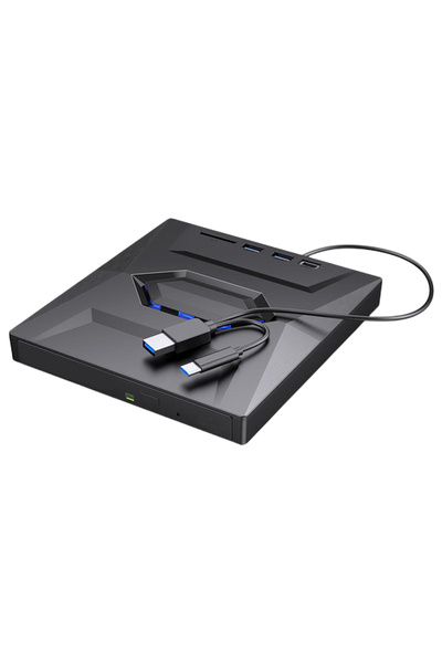 Choice محرك أقراص CD وDVD خارجي من APWIKOGER، مزود بمنافذ USB 3.0 من النوع C،...