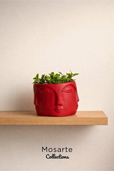 Mosarte تمثال/منحوتة وجه بوذا بتصميم تجريدي بسيط – قطعة ديكور عصرية 1 قطعة (ح...